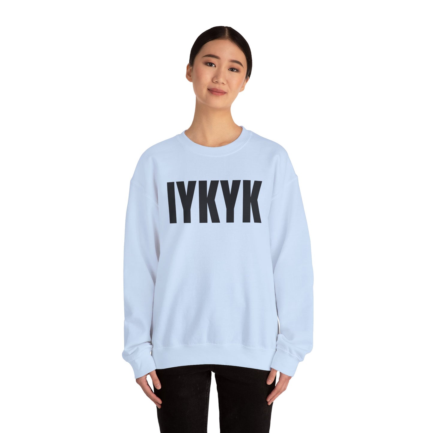 IYKYK Unisex Heavy Blend Crewneck Sweatshirt: Comfort, Style, and Ethical Craftsmanship