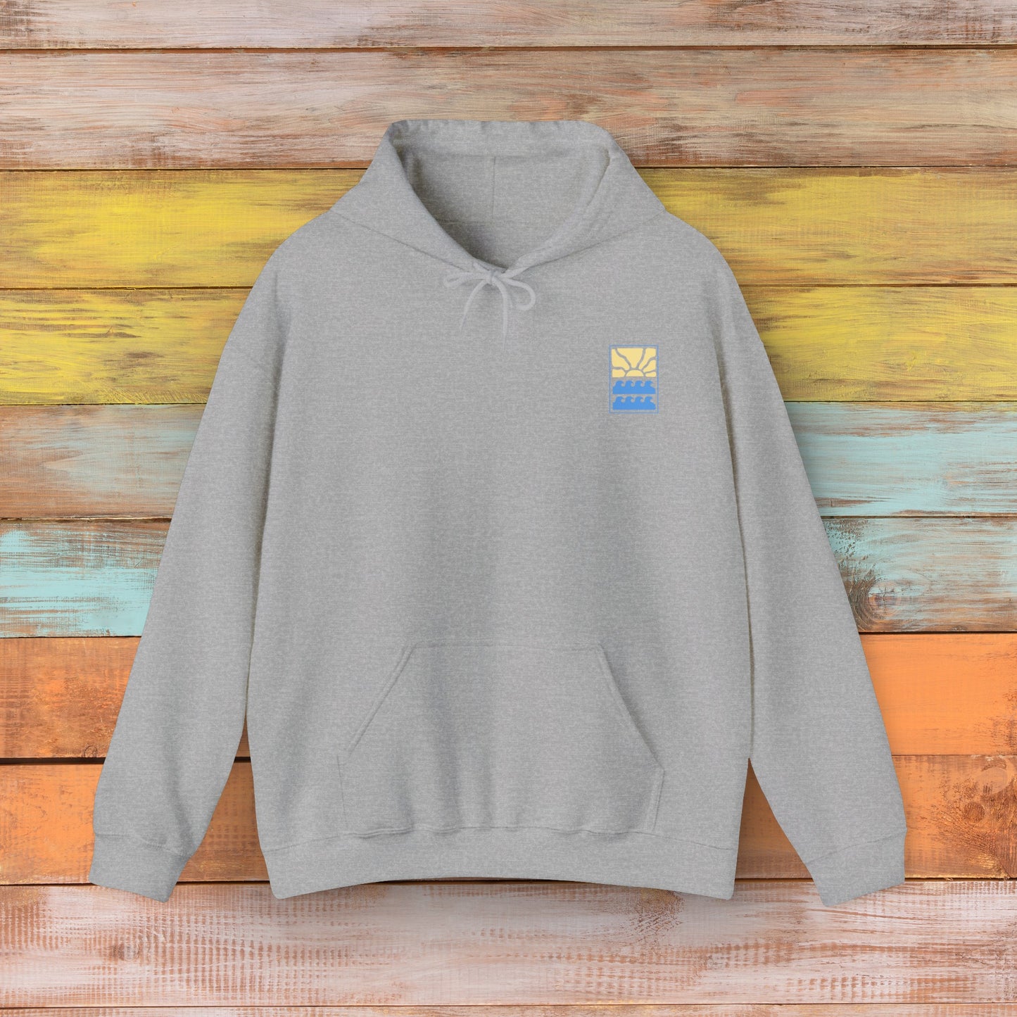 Sun & Waves - Cozy Comfort Unisex Heavy Blend Hooded Sweatshirt: Warmth Meets Style