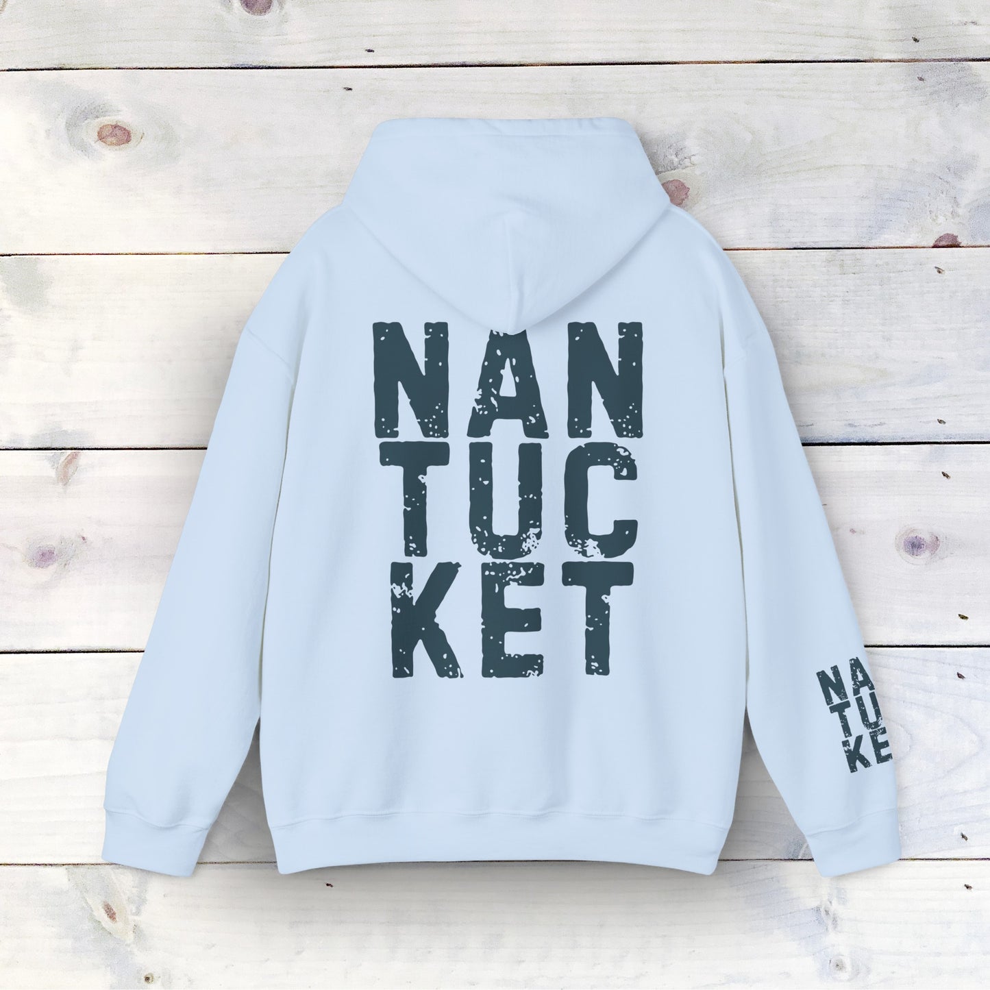 Nantucket Bold Lettering Hoodie - Cozy Unisex Heavy Blend