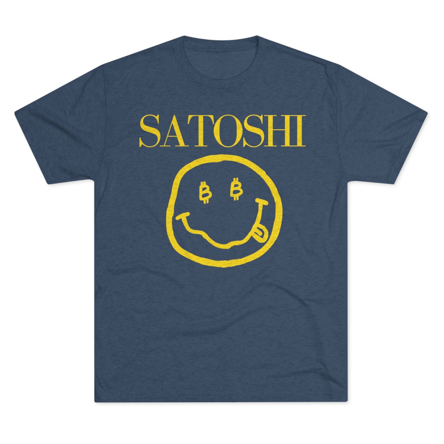 Satoshi Tribute Bitcoin T-Shirt: Unisex Tri-Blend Cryptocurrency Tee - Comfort & Style