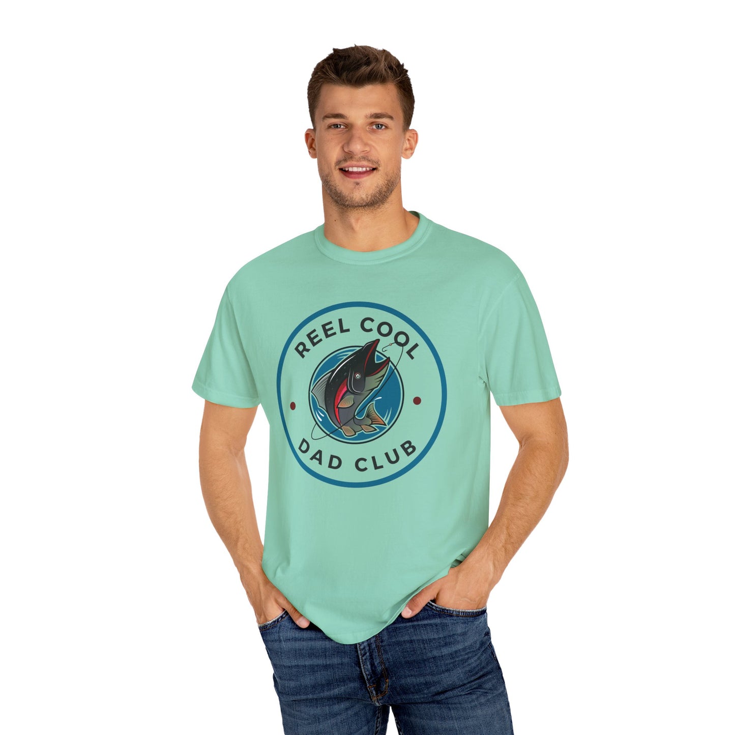 Reel Cool Dads Club T-Shirt - Comfort Colors 1717, Ultra-Soft Ring-Spun Cotton, Relaxed Fit