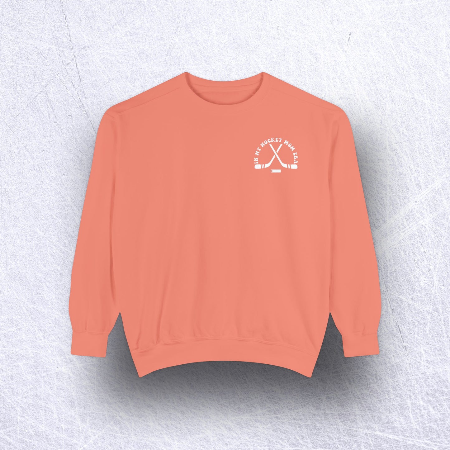 Eco-Friendly Hockey Mom Era Garment-Dyed Sweatshirt - Sustainable Ring-Spun Cotton & Polyester Blend