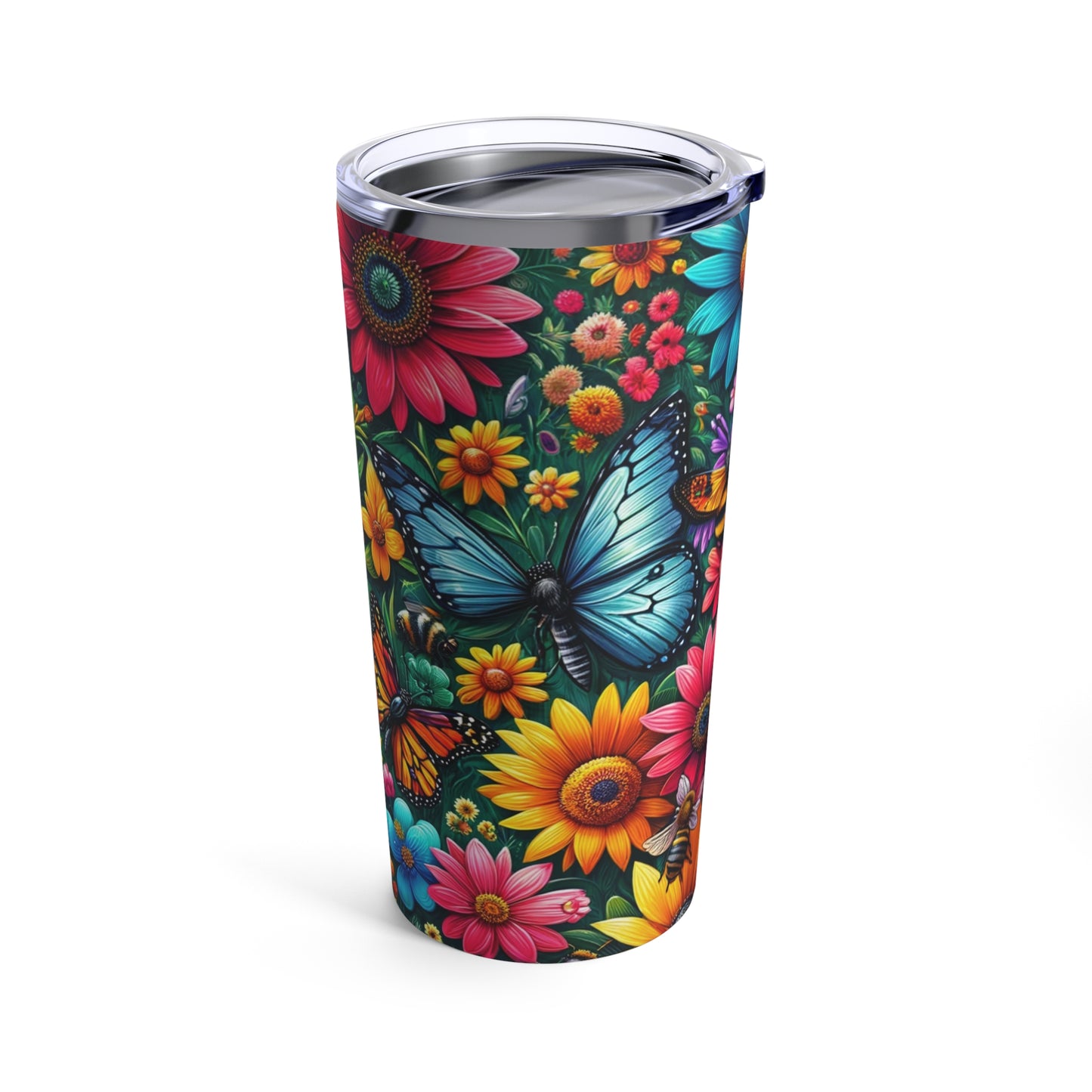 20oz Stainless Steel Spring Blossom Insulated Tumbler - Durable & Dishwasher Safe