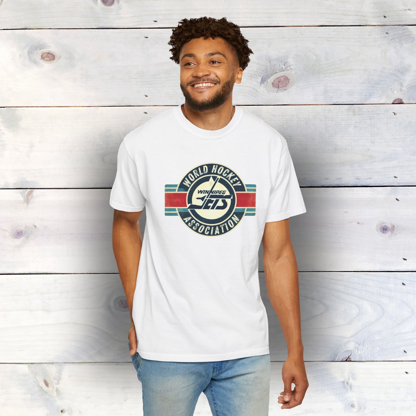 Vintage Winnipeg Jets Logo Unisex Garment-Dyed T-shirt