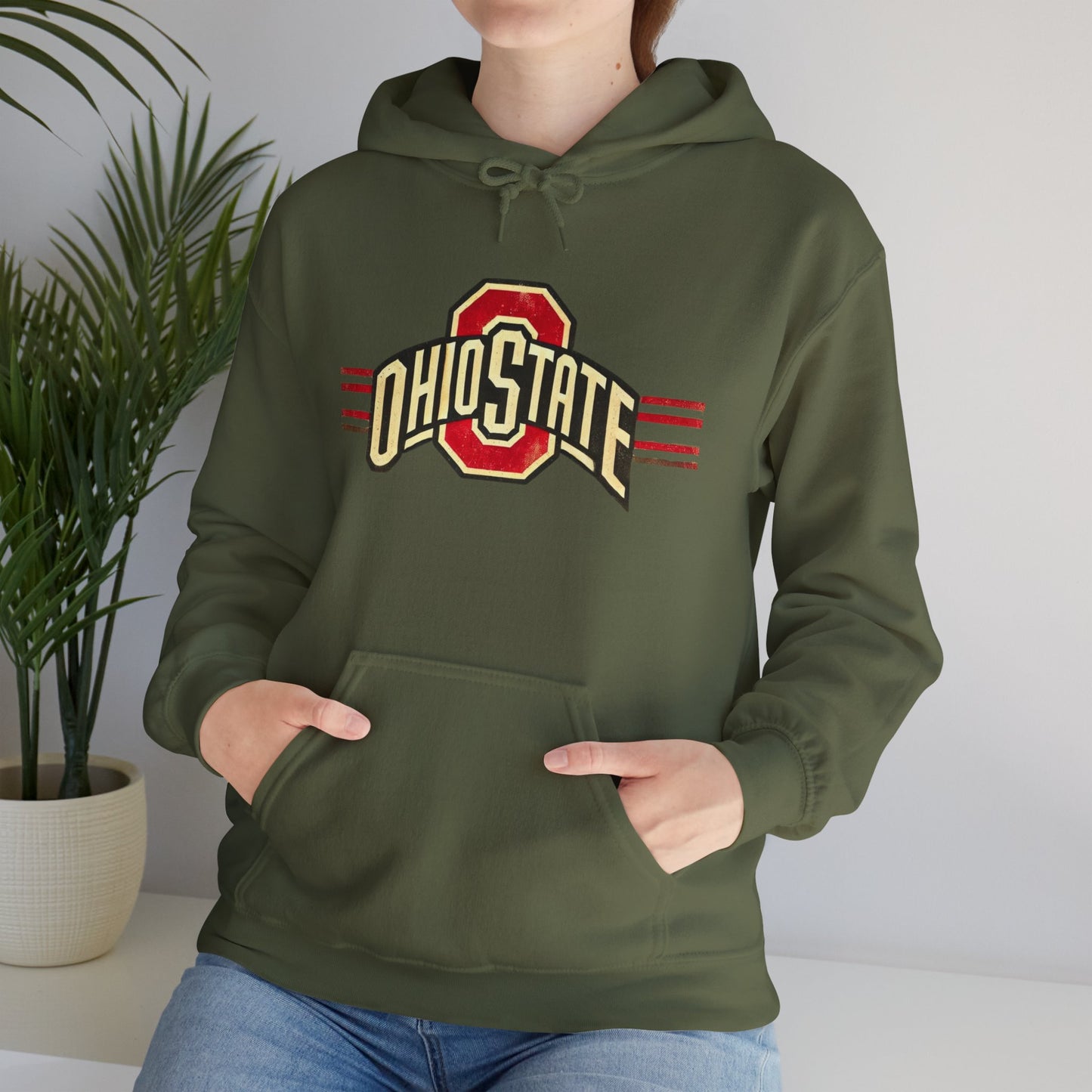 Vintage Ohio State Unisex Heavy Blend™ Hooded Sweatshirt