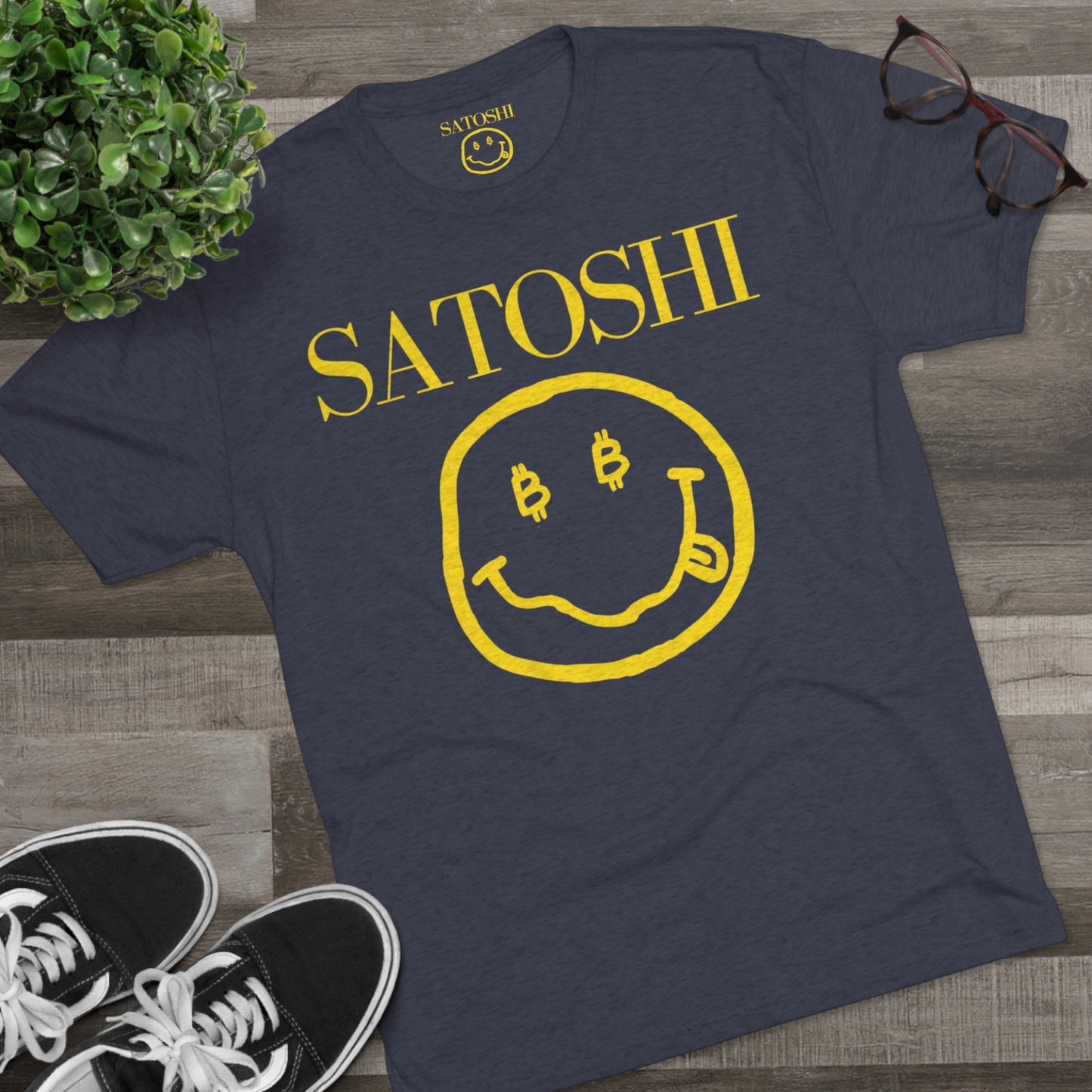 Satoshi Tribute Bitcoin T-Shirt: Unisex Tri-Blend Cryptocurrency Tee - Comfort & Style