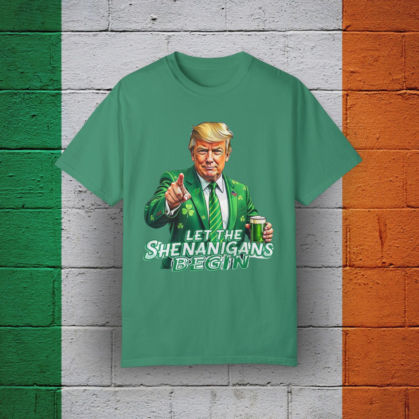 Let the Shenanigans Begin Unisex Garment-Dyed T-Shirt - Fun St. Patrick's Day Tee