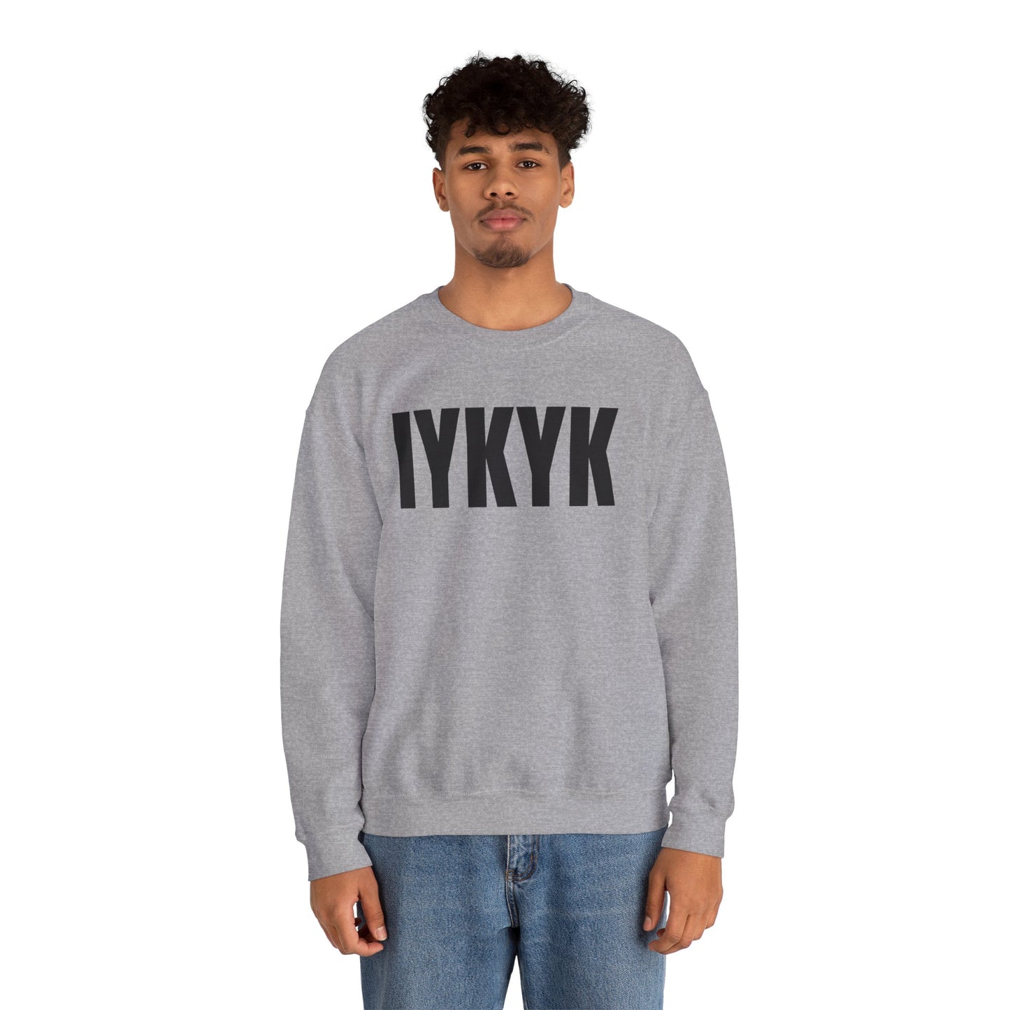 IYKYK Unisex Heavy Blend Crewneck Sweatshirt: Comfort, Style, and Ethical Craftsmanship