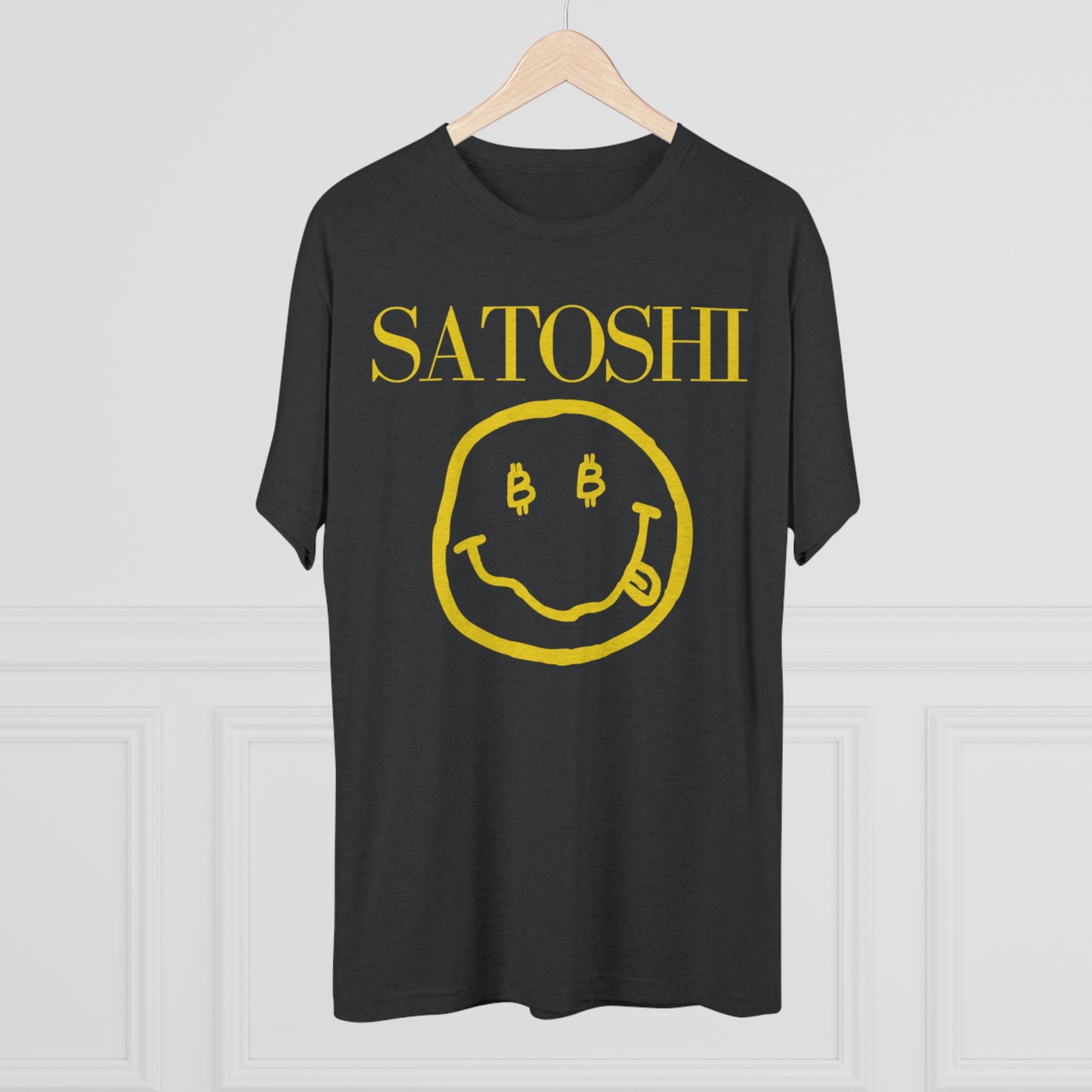 Satoshi Tribute Bitcoin T-Shirt: Unisex Tri-Blend Cryptocurrency Tee - Comfort & Style