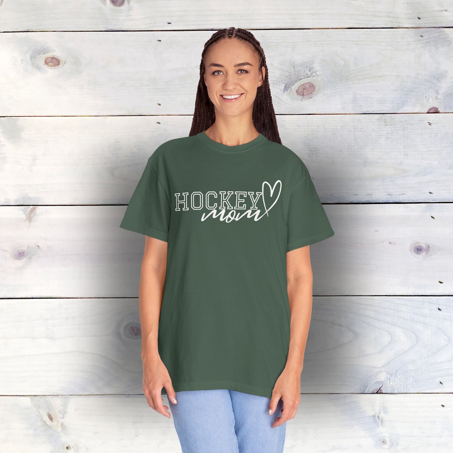 Eco-Friendly Hockey Mom Heart T-Shirt | 100% US Ring-Spun Cotton