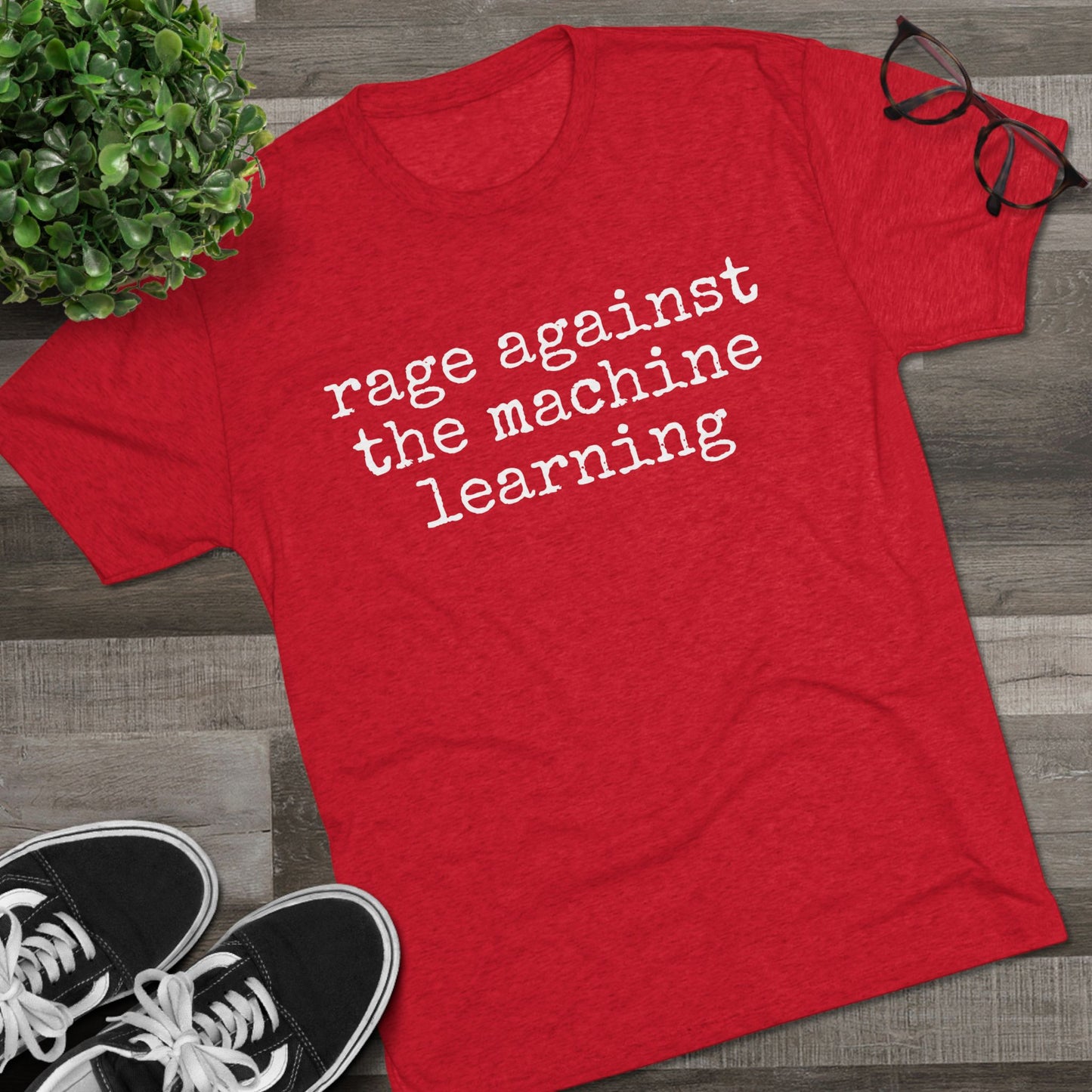 rage against the machine learning - Unisex Tri-Blend Crew Tee