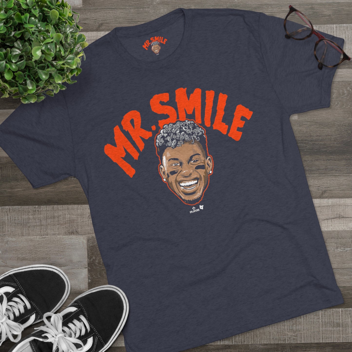 Francisco Lindor 'Mr. Smile' Tri-Blend T-Shirt - Premium Soft Fan Gear for Mets Enthusiasts