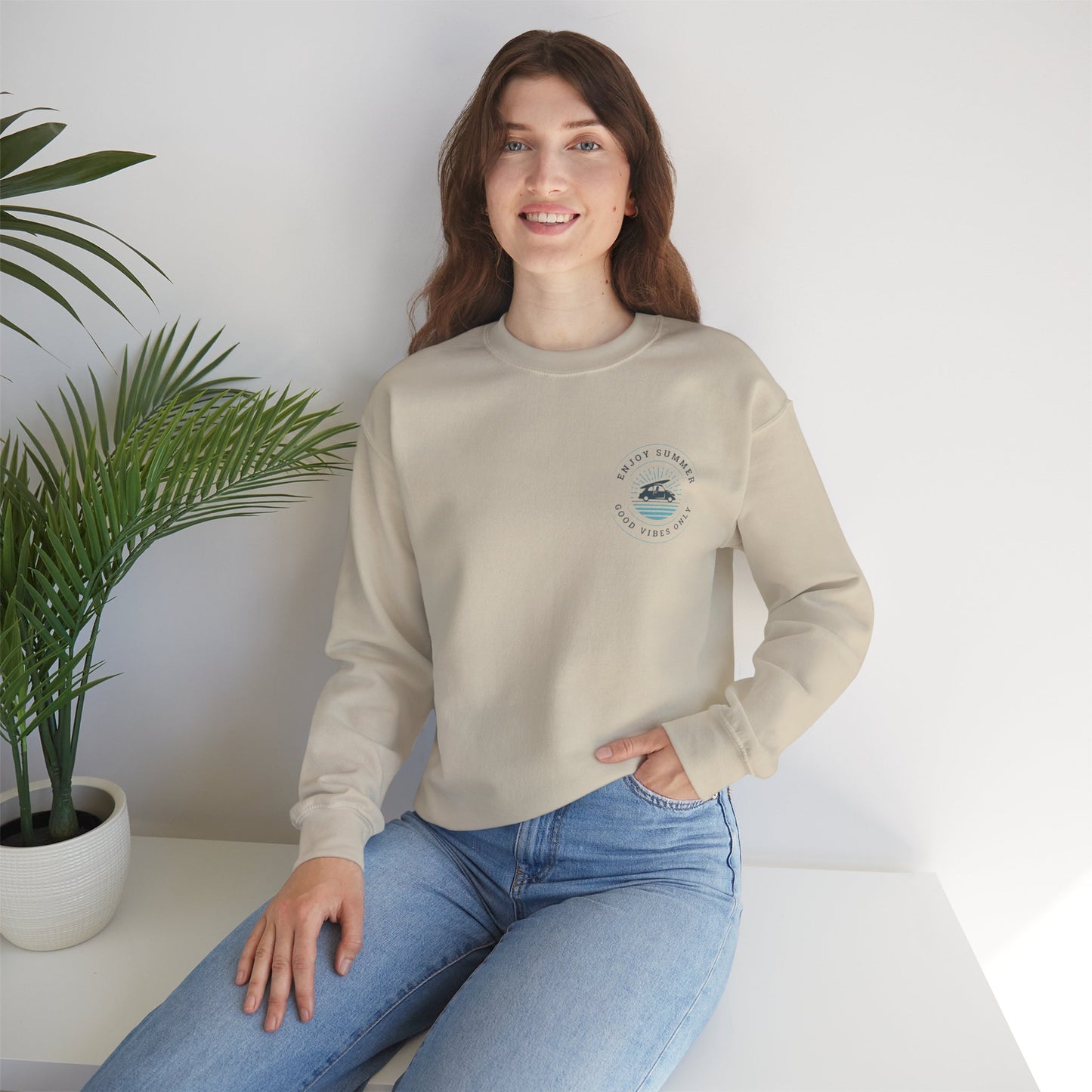 Enjoy Summer - Unisex Heavy Blend Crewneck Sweatshirt - Ethical & Durable Comfort - Perfect for Any Season