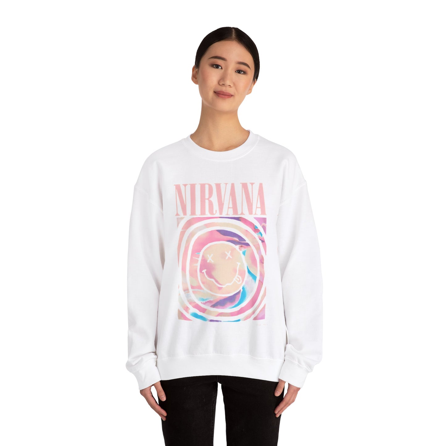 Nirvana-Inspired Unisex Heavy Blend Crewneck Sweatshirt: Comfort, Style, and Ethical Craftsmanship