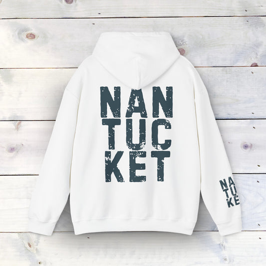 Nantucket Bold Lettering Hoodie - Cozy Unisex Heavy Blend