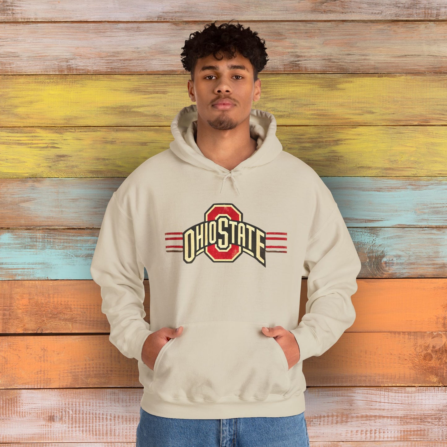 Vintage Ohio State Unisex Heavy Blend™ Hooded Sweatshirt