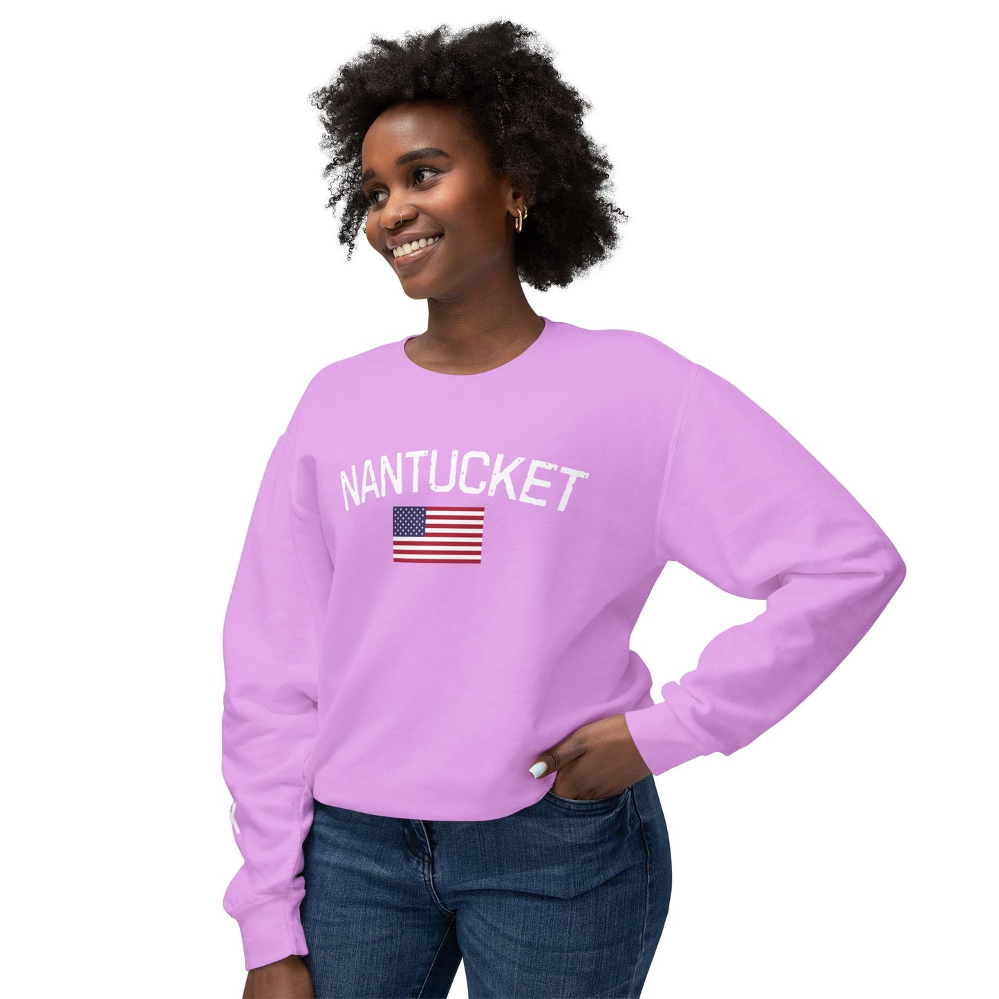 Nantucket Inspired Crewneck Sweatshirt - Soft Ring-Spun Cotton with ACK & Nantucket Design