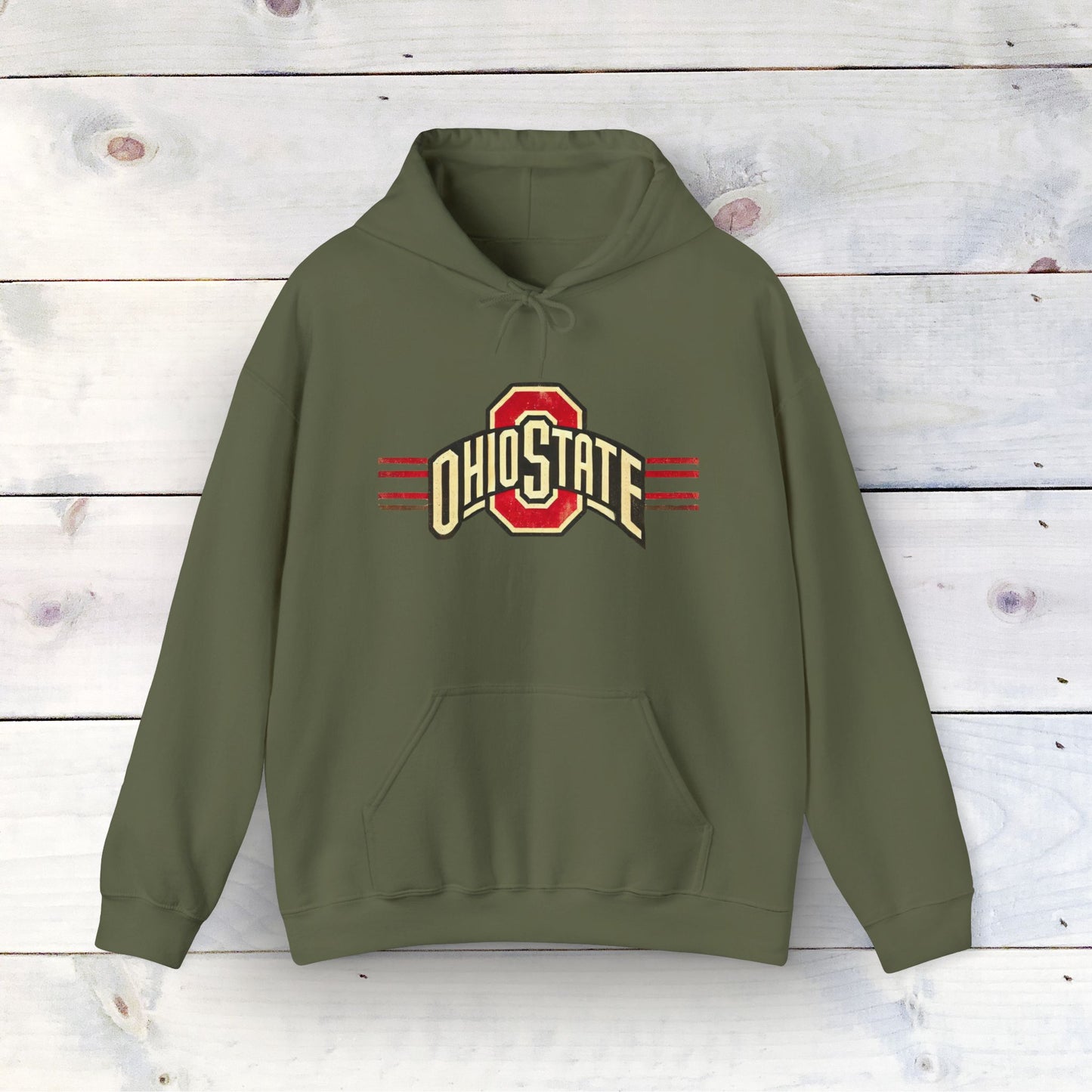 Vintage Ohio State Unisex Heavy Blend™ Hooded Sweatshirt