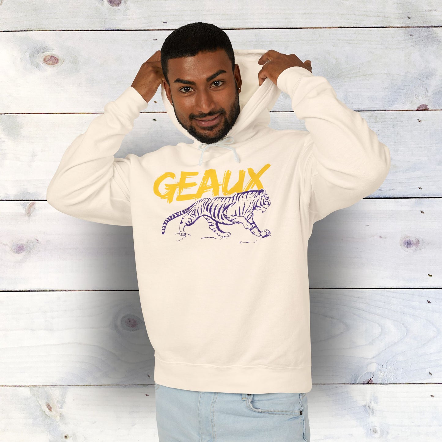 Geaux Tigers Unisex Lightweight Hooded Sweatshirt