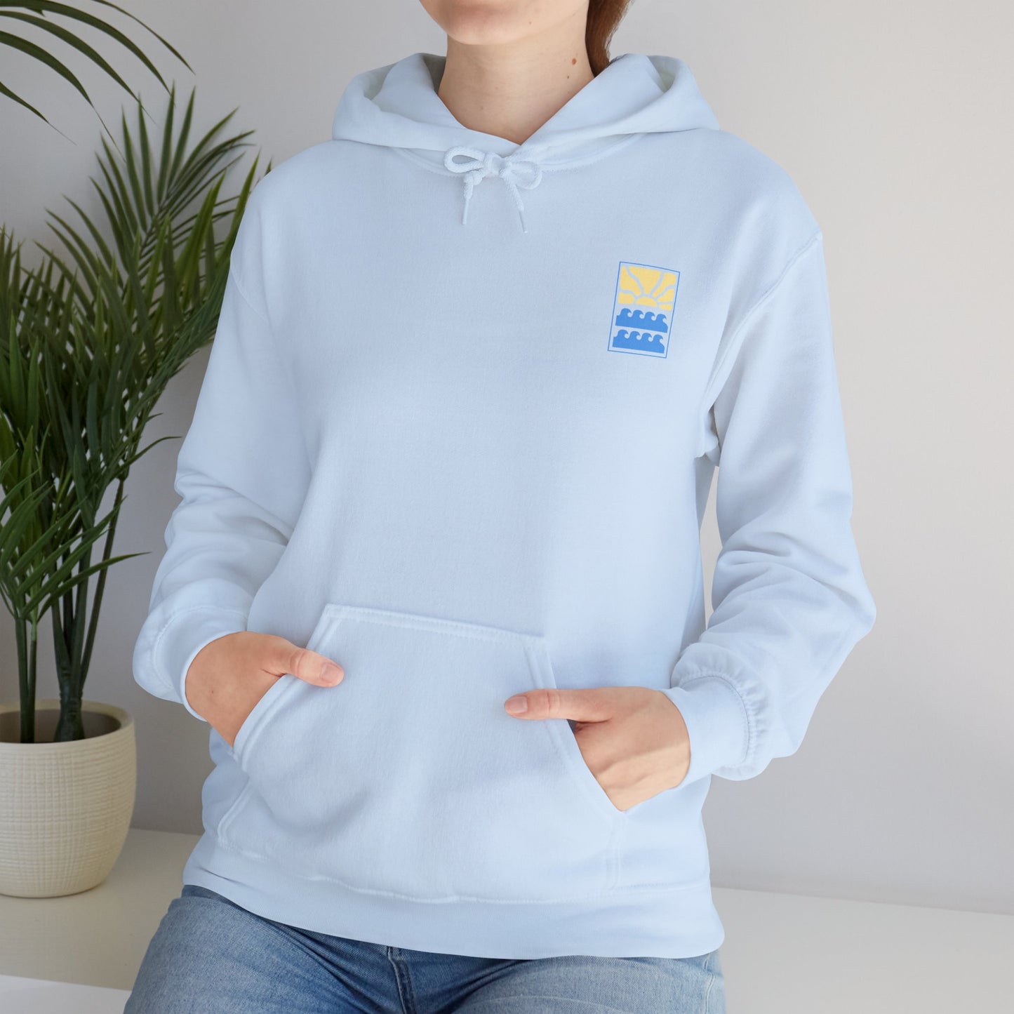 Sun & Waves - Cozy Comfort Unisex Heavy Blend Hooded Sweatshirt: Warmth Meets Style