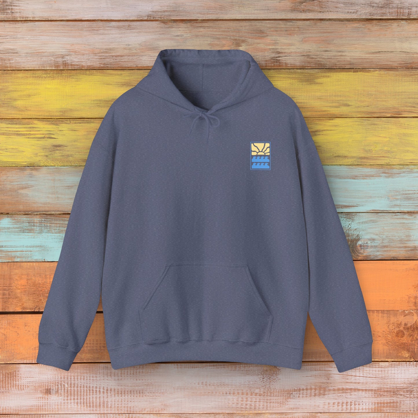 Sun & Waves - Cozy Comfort Unisex Heavy Blend Hooded Sweatshirt: Warmth Meets Style