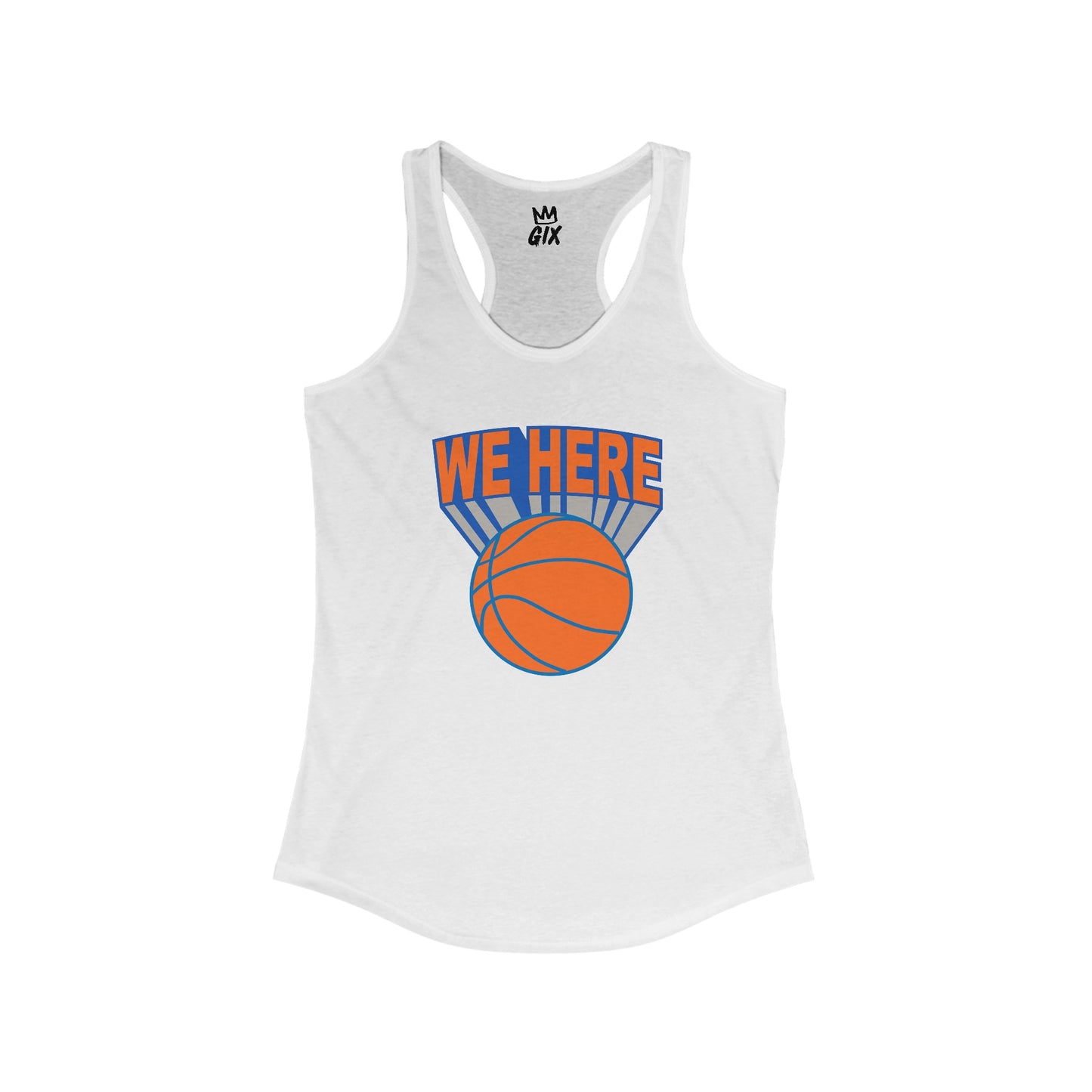 New York 'We Here' Women's Racerback Tank Top - Slim Fit, Lightweight for Active Lifestyles