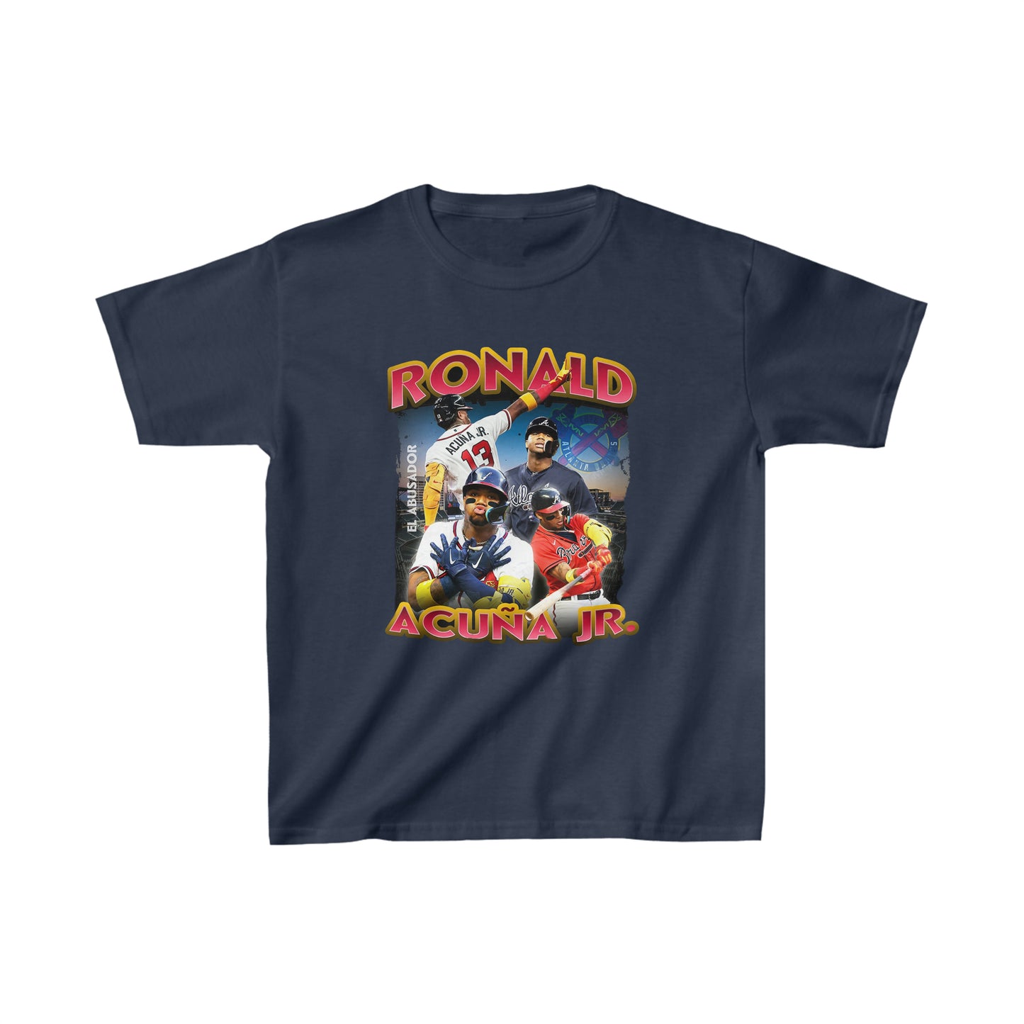 Ronald Acuña Jr. Kids Fan T-Shirt - Soft Cotton Blend - Perfect for Young Braves Fans