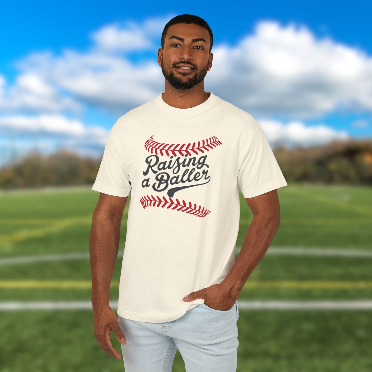 Raising a Baller Tee - Unisex Vintage Baseball Shirt, Perfect Gift for Sports Fans, Father's Day, Game Day, Casual Wear