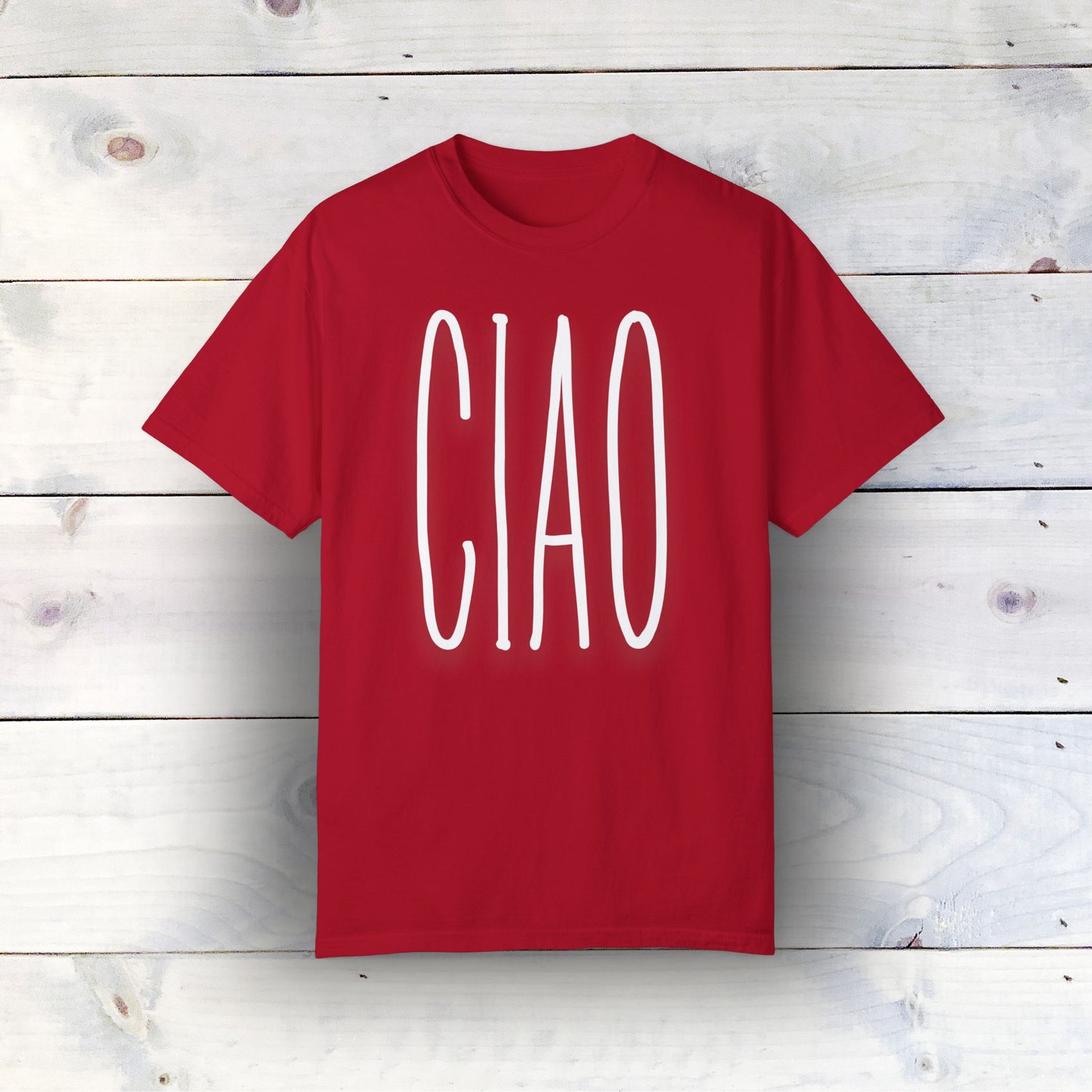 Oversized "CIAO" T-Shirt – Ethically Sourced, Italian-Inspired Fashion