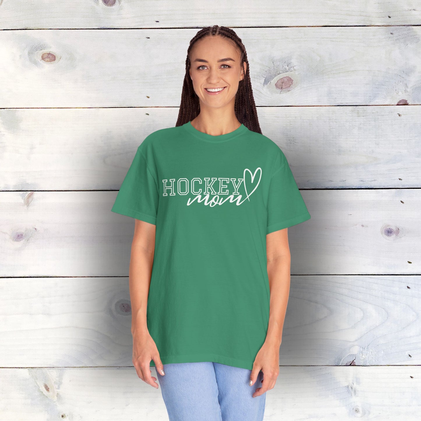 Eco-Friendly Hockey Mom Heart T-Shirt | 100% US Ring-Spun Cotton