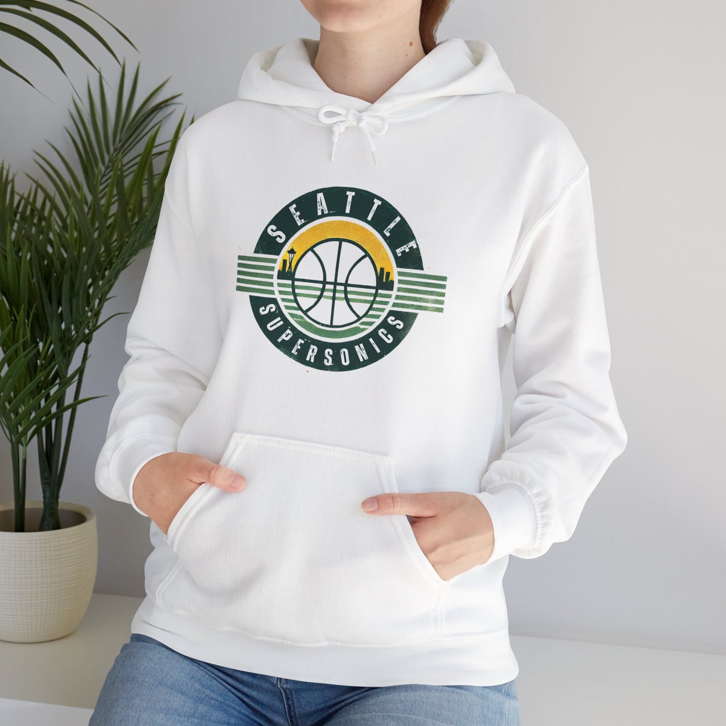 Vintage Seattle SuperSonics Unisex Heavy Blend™ Hooded Sweatshirt