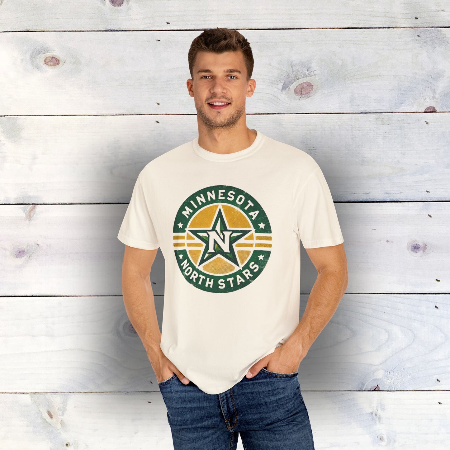 Vintage Minnesota North Stars Logo Unisex Garment-Dyed T-shirt