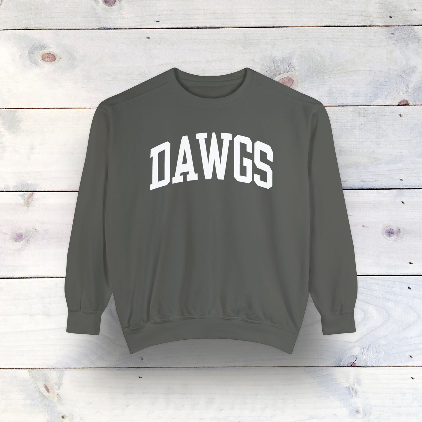 Eco-Friendly DAWGS Garment-Dyed Sweatshirt - Sustainable Ring-Spun Cotton & Polyester Blend