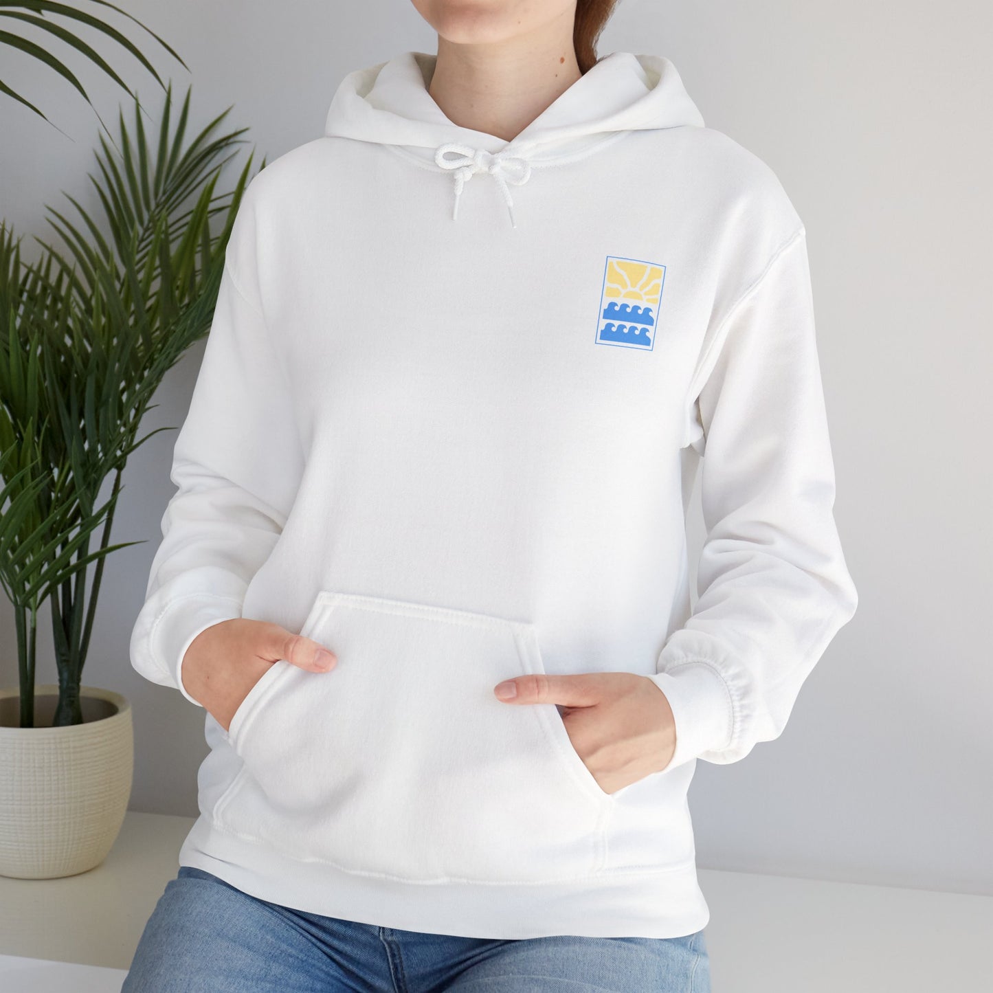 Sun & Waves - Cozy Comfort Unisex Heavy Blend Hooded Sweatshirt: Warmth Meets Style