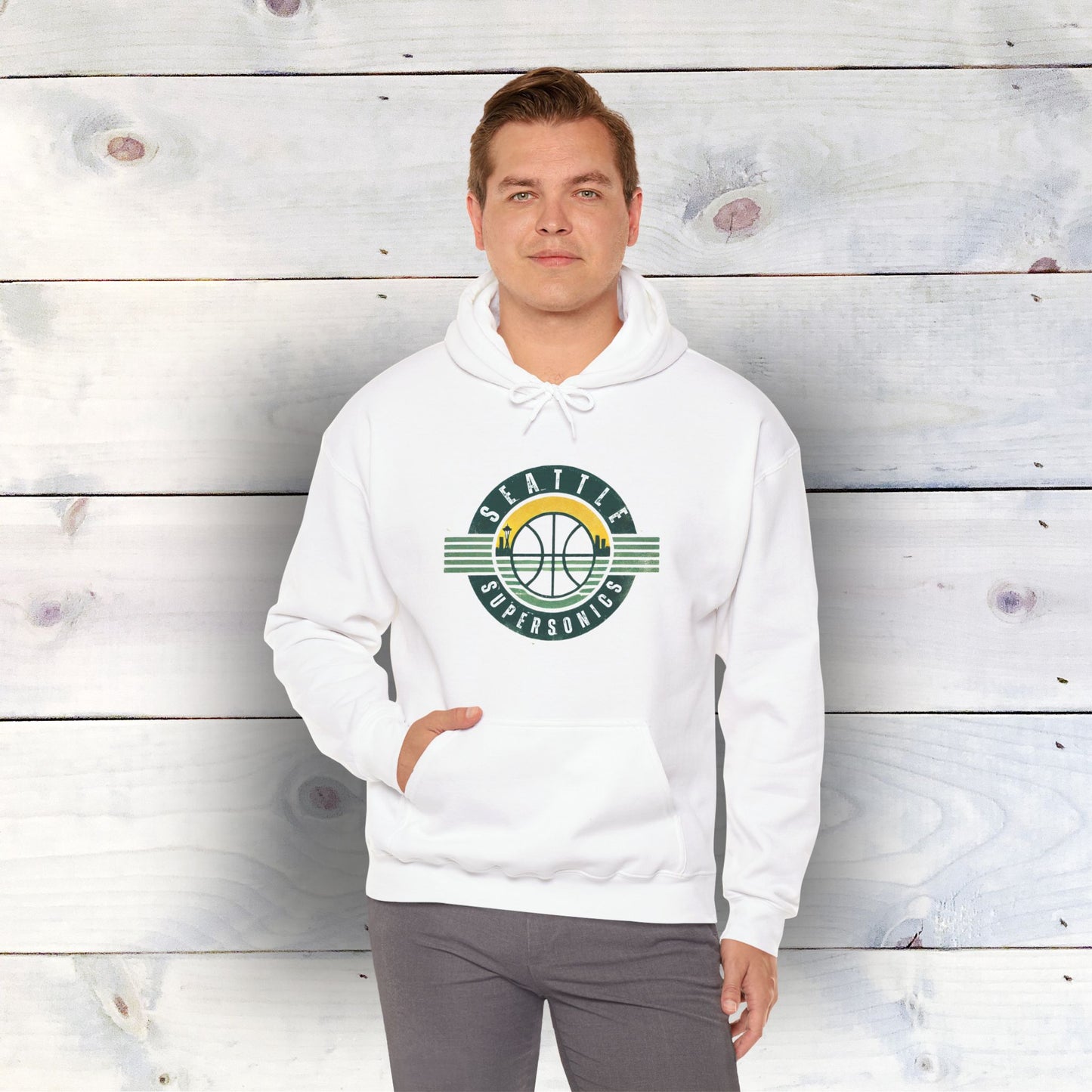 Vintage Seattle SuperSonics Unisex Heavy Blend™ Hooded Sweatshirt