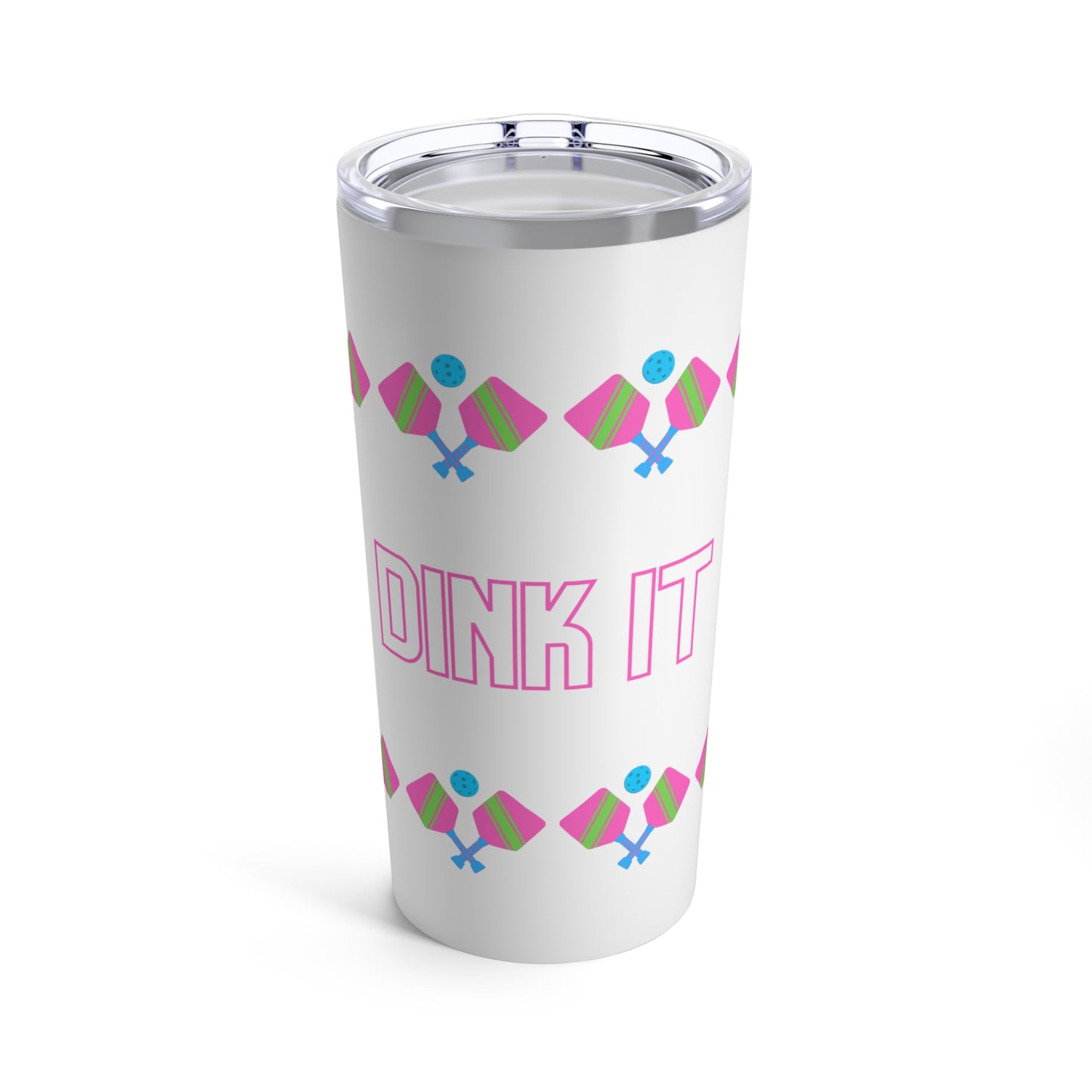 Dink It - Pickleball Lover's 20oz Insulated Stainless Steel Tumbler - Hot & Cold Beverage Bliss