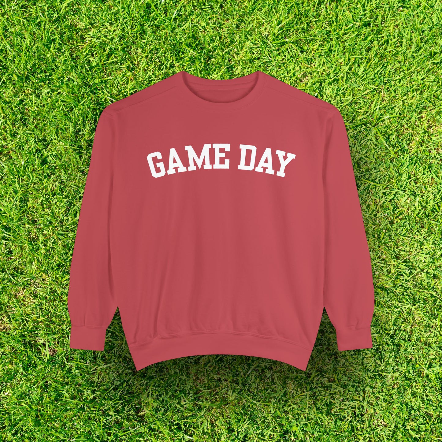 Eco-Friendly GAME DAY Garment-Dyed Sweatshirt - Sustainable Ring-Spun Cotton & Polyester Blend