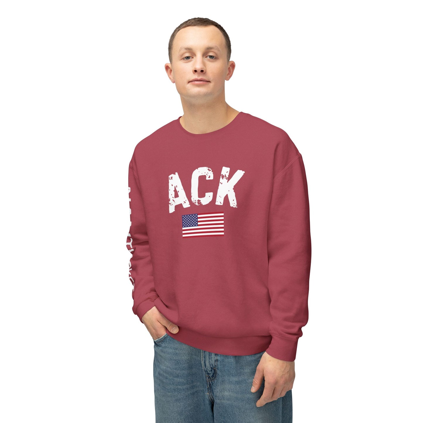 Nantucket Inspired Crewneck Sweatshirt - Soft Ring-Spun Cotton with ACK & Nantucket Design