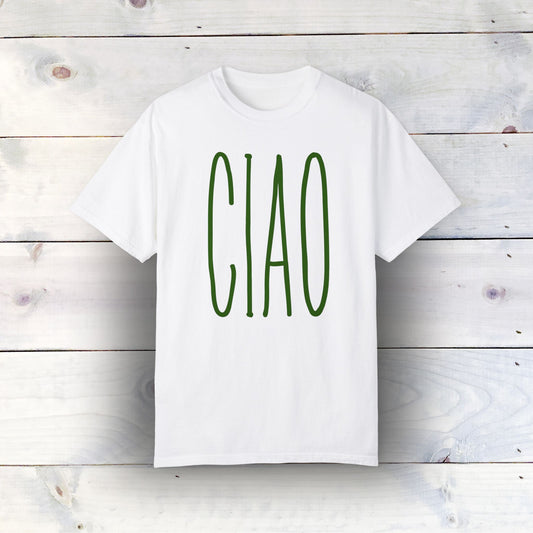 Oversized "CIAO" T-Shirt – Ethically Sourced, Italian-Inspired Fashion