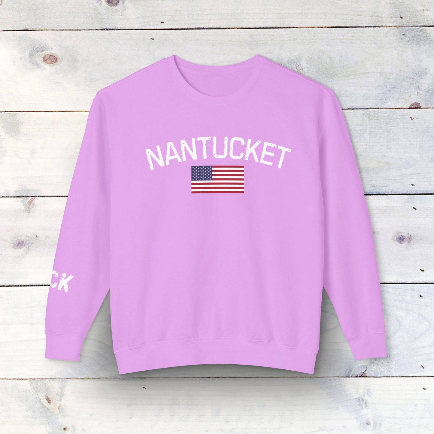 Nantucket Inspired Crewneck Sweatshirt - Soft Ring-Spun Cotton with ACK & Nantucket Design