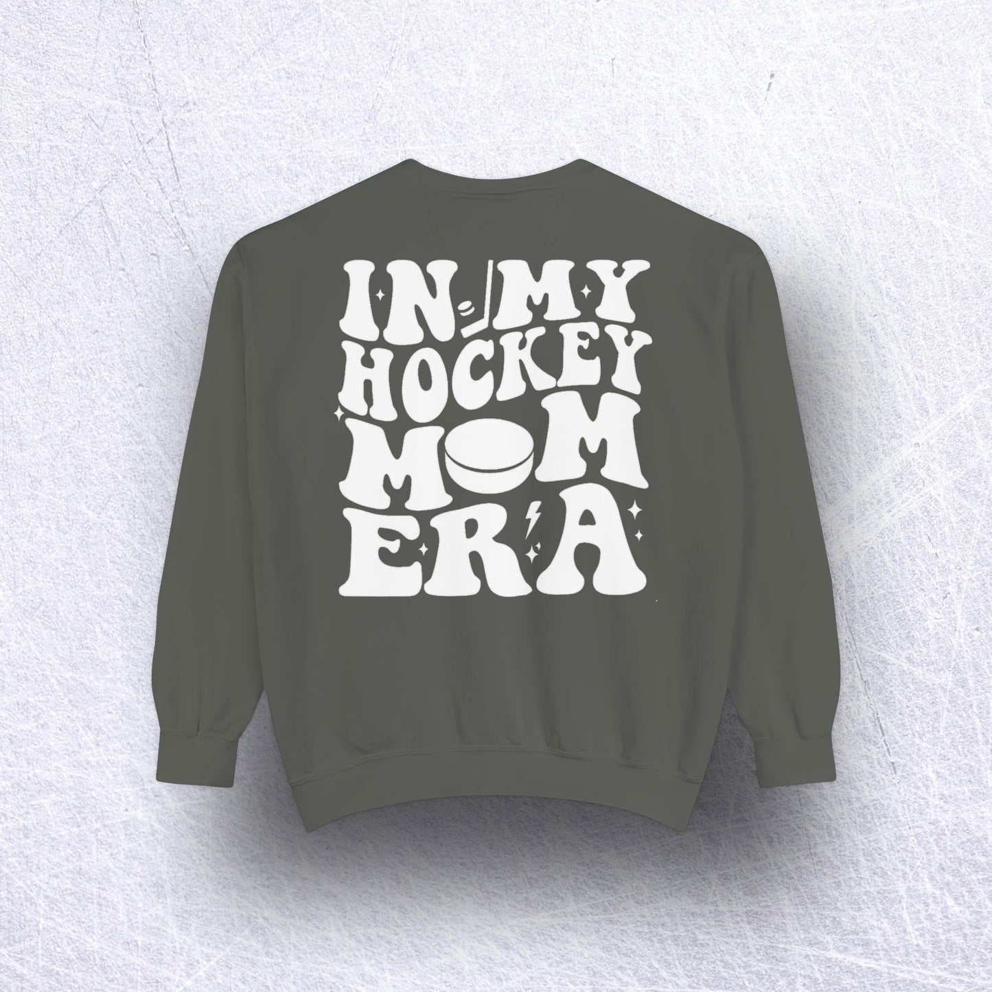 Eco-Friendly Hockey Mom Era Garment-Dyed Sweatshirt - Sustainable Ring-Spun Cotton & Polyester Blend