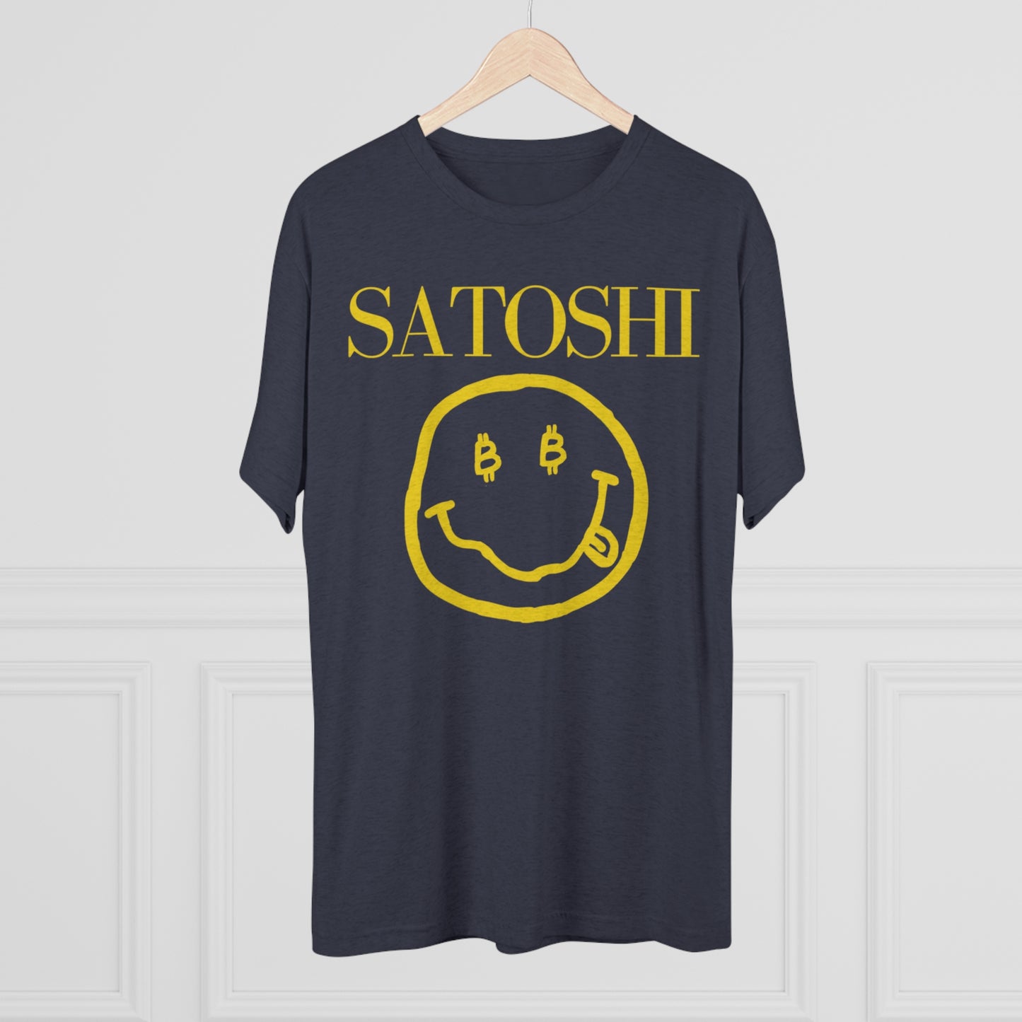 Satoshi Tribute Bitcoin T-Shirt: Unisex Tri-Blend Cryptocurrency Tee - Comfort & Style