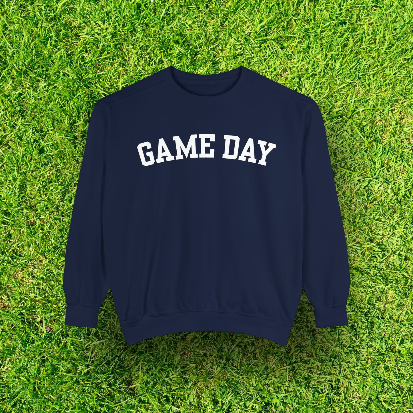 Eco-Friendly GAME DAY Garment-Dyed Sweatshirt - Sustainable Ring-Spun Cotton & Polyester Blend