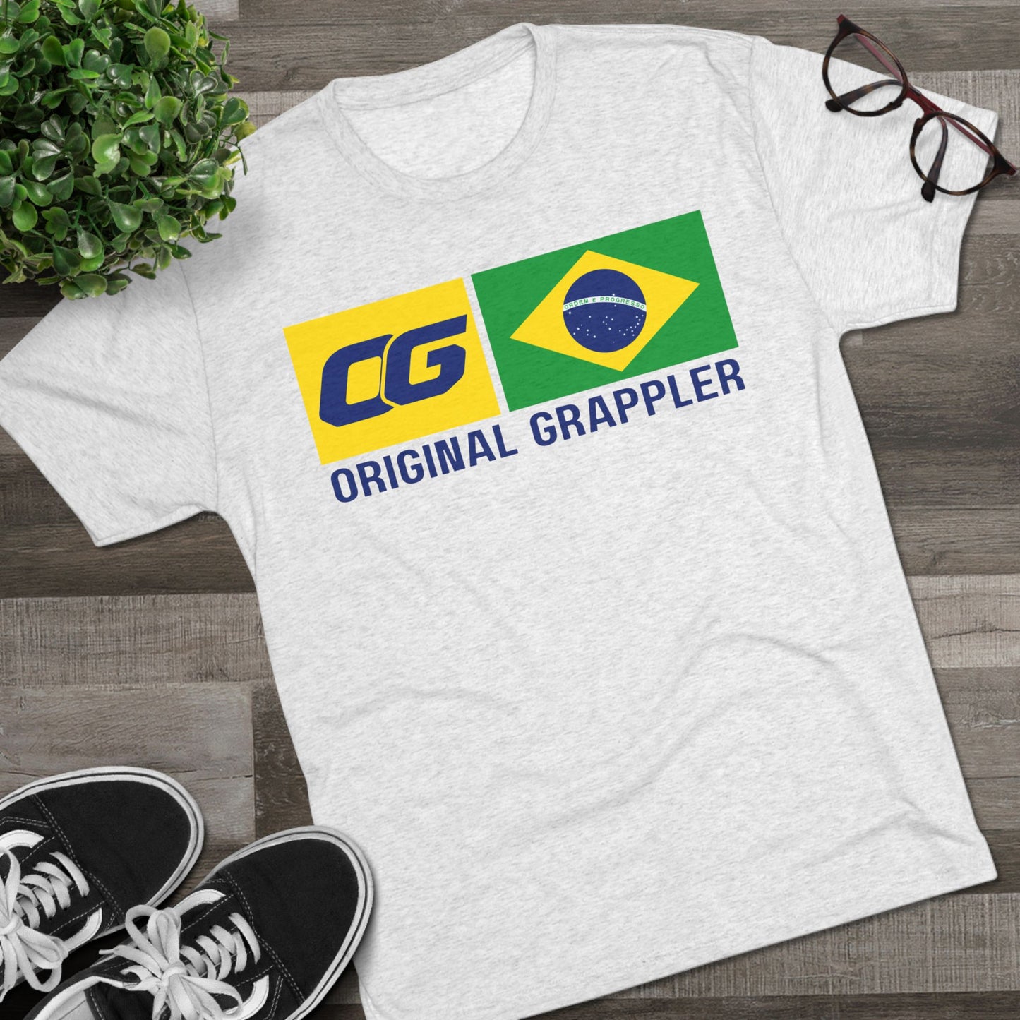 Brazil - Original Grappler - Unisex Tri-Blend Crew Tee