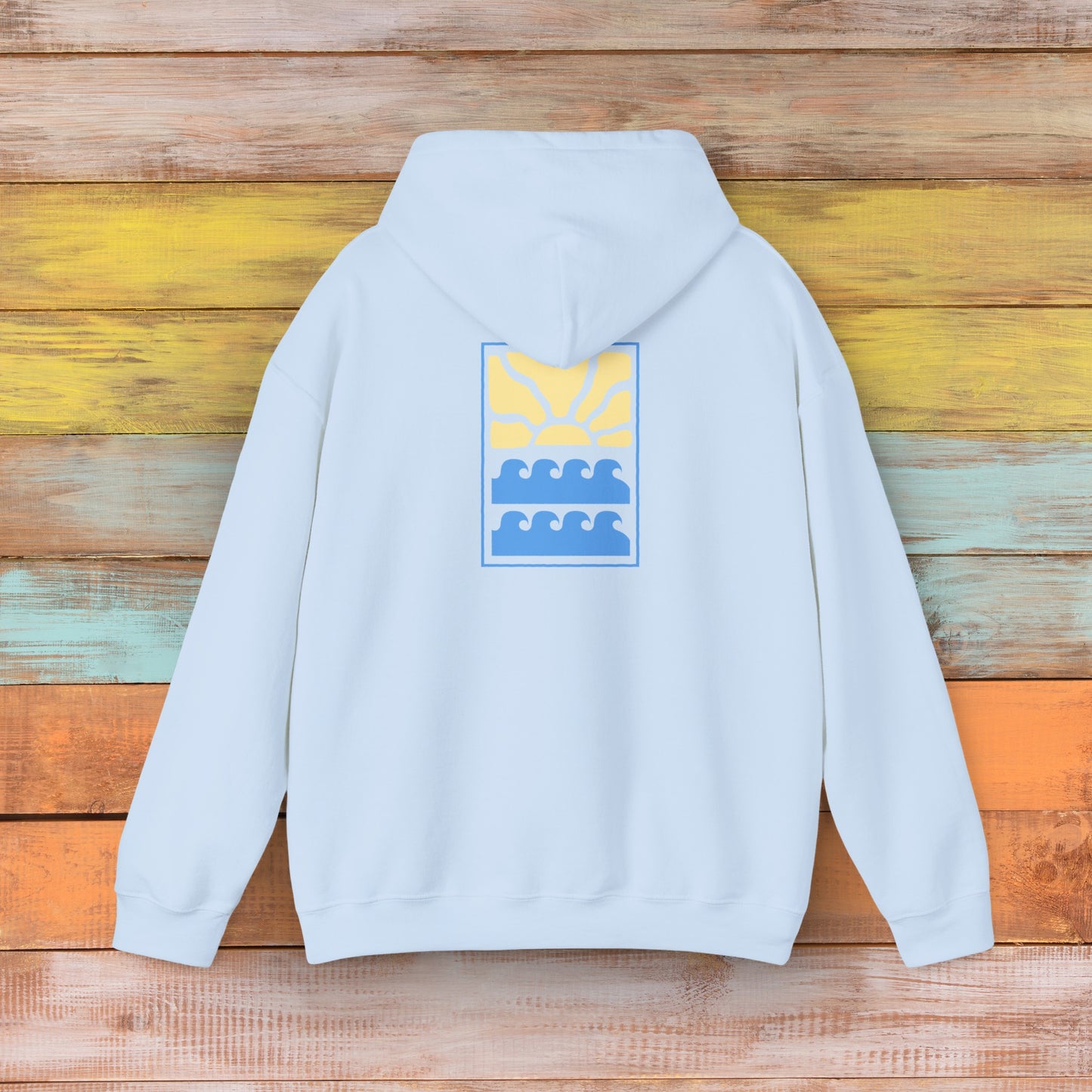 Sun & Waves - Cozy Comfort Unisex Heavy Blend Hooded Sweatshirt: Warmth Meets Style