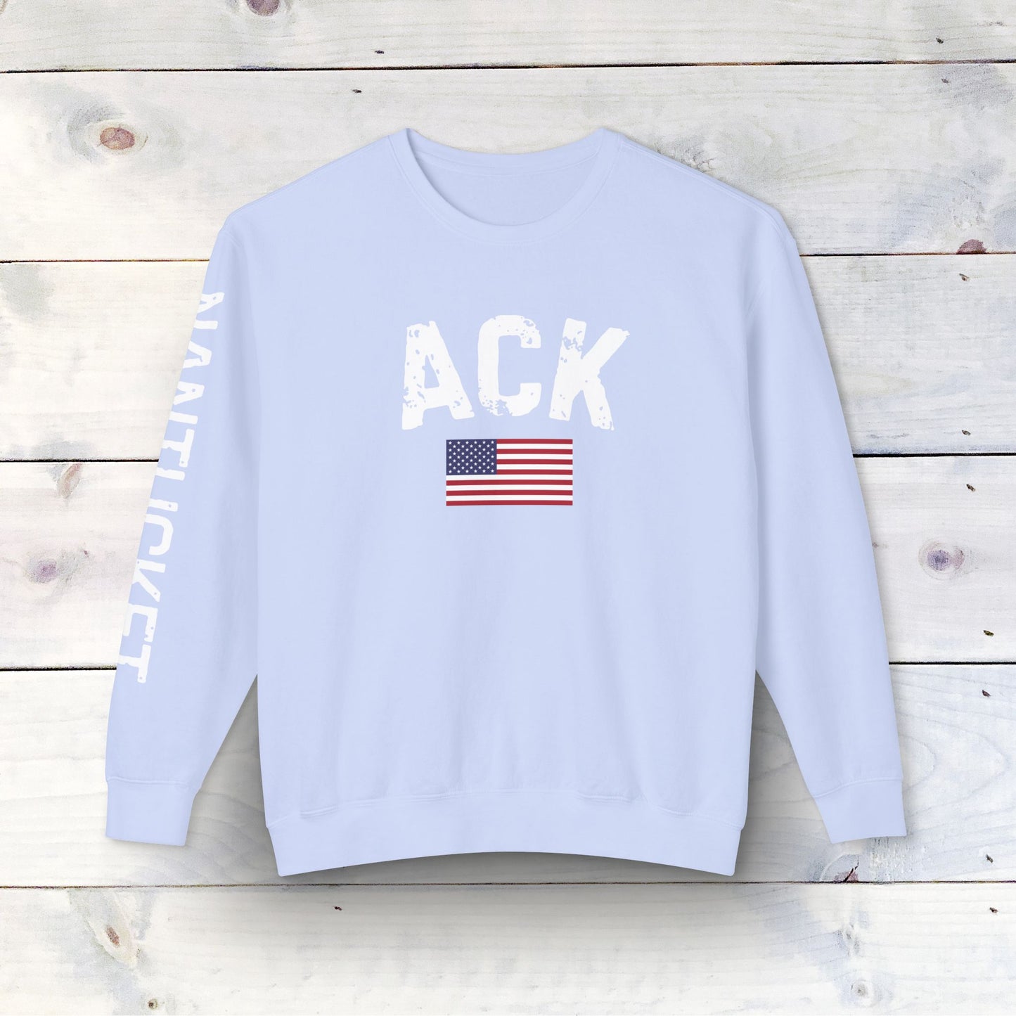 Nantucket Inspired Crewneck Sweatshirt - Soft Ring-Spun Cotton with ACK & Nantucket Design