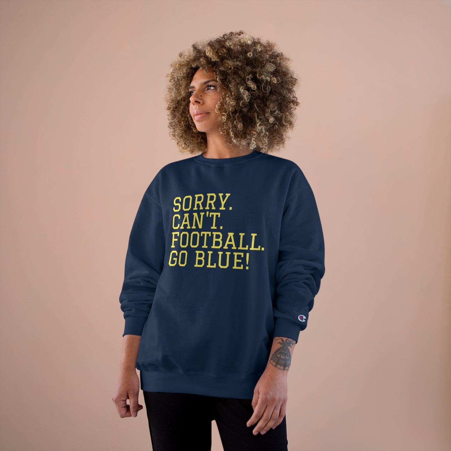 Michigan Cant. Football. GO BLUE! - Premium Champion Sweatshirt