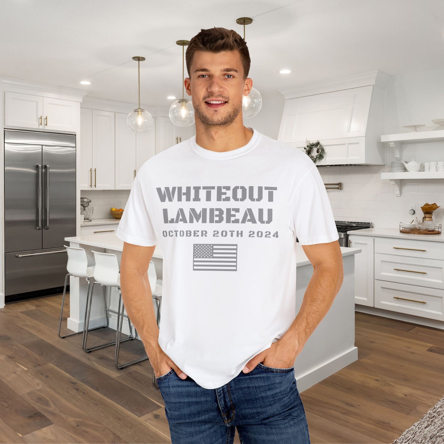 Whiteout Lambeau - Unisex Garment-Dyed T-shirt