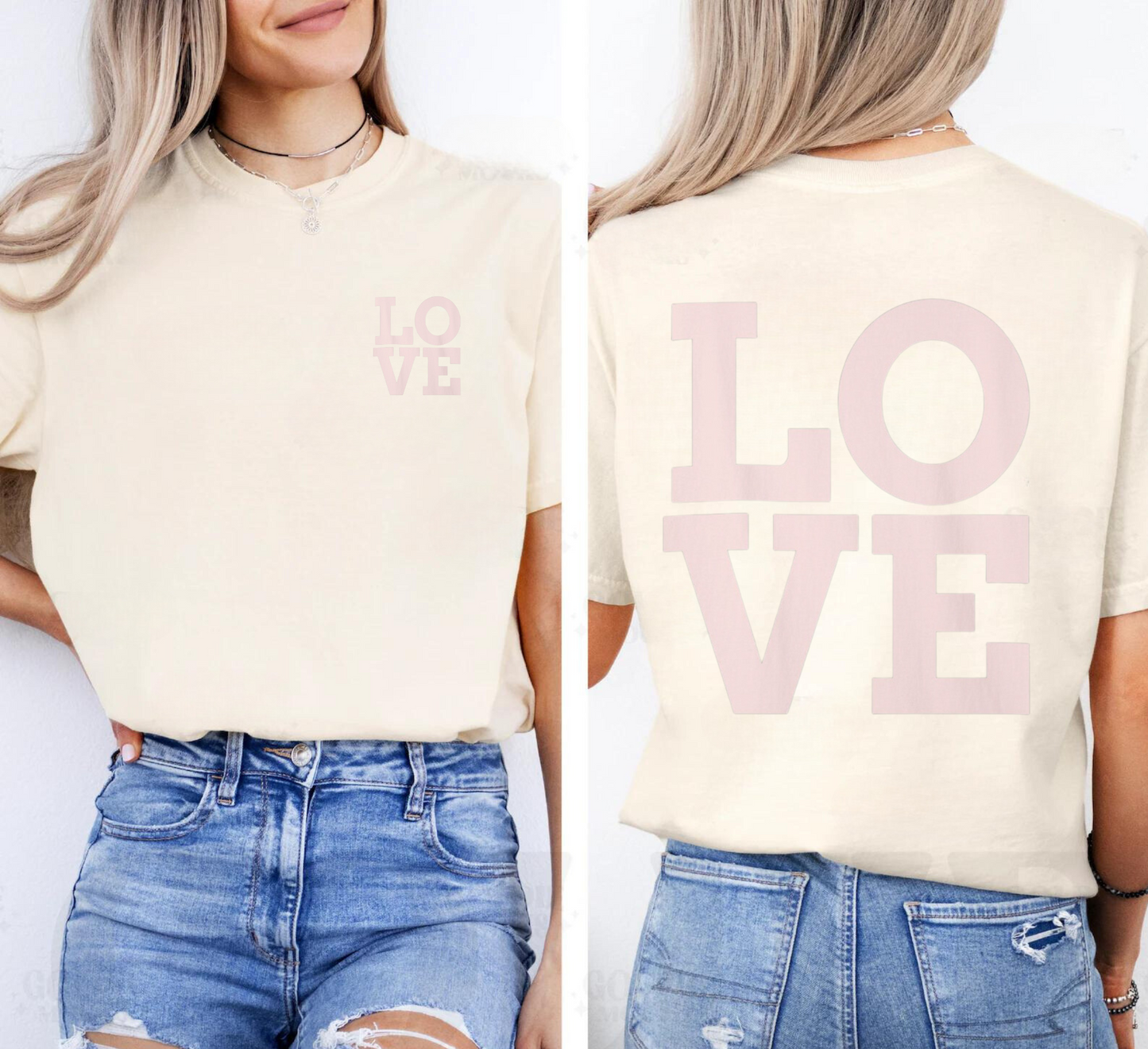 LOVE Graphic T-Shirt - Comfort Colors 1717, 100% Ring-Spun Cotton, Relaxed Fit