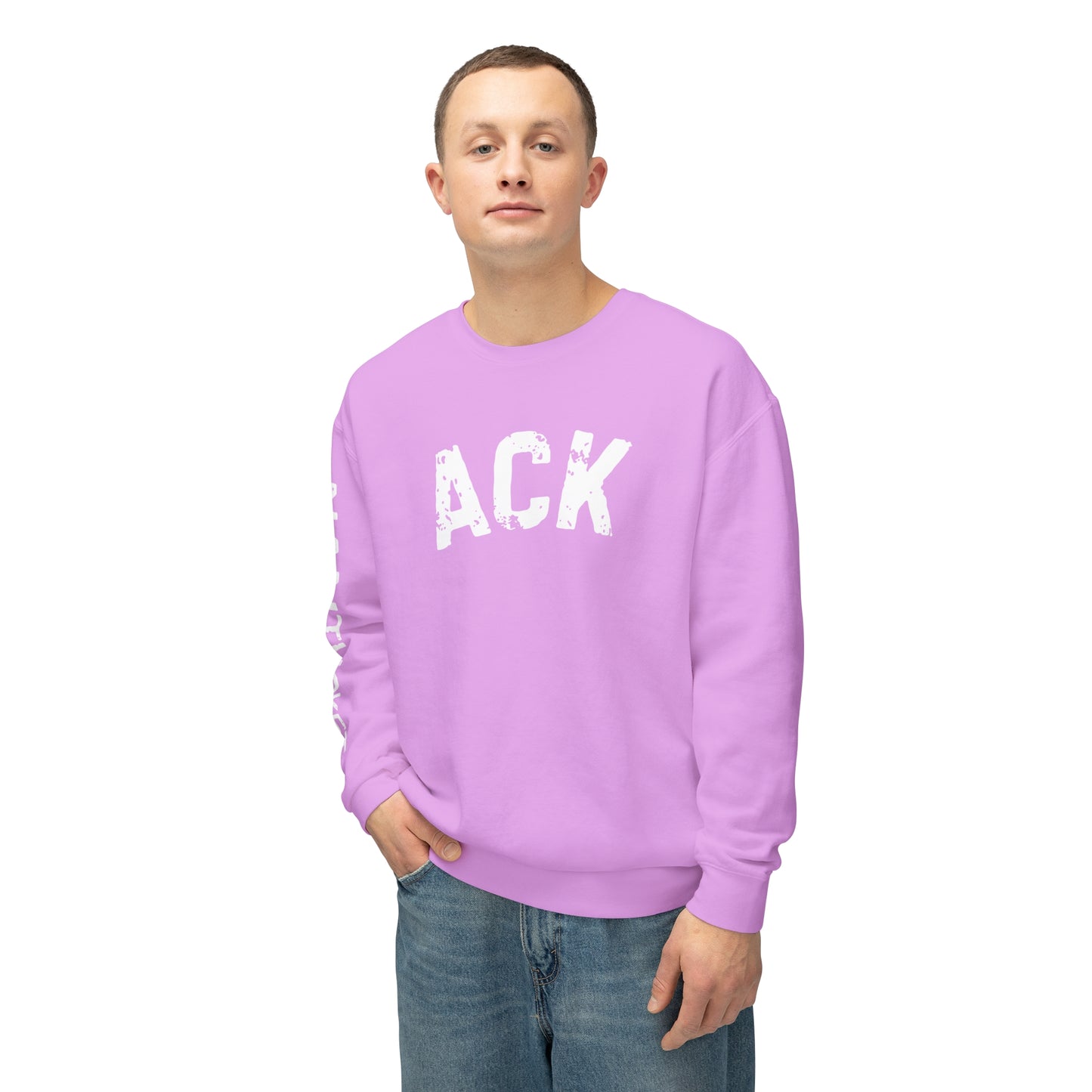 Nantucket Inspired Crewneck Sweatshirt - Soft Ring-Spun Cotton with ACK & Nantucket Design